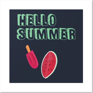 hello summer t-shirt, beach t-shirt, hello summer gifts Posters and Art